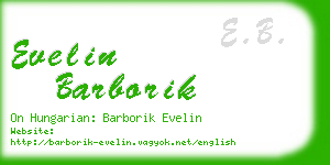 evelin barborik business card